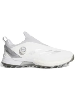 Adidas Adizero ZG BOA Spikeless Golf Shoes - Ftwr White/Silver Met./Solid Grey