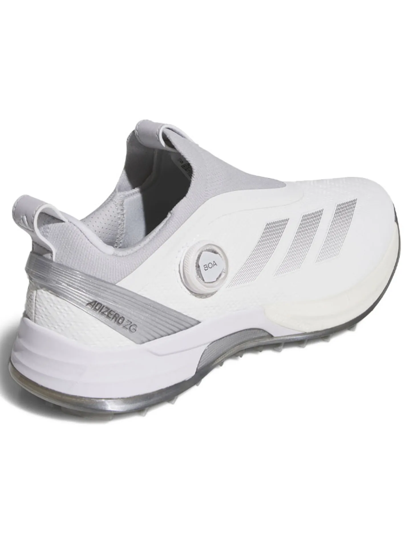 Adidas Adizero ZG BOA Spikeless Golf Shoes - Ftwr White/Silver Met./Solid Grey