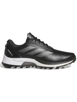 Adidas Adizero ZG Spikeless Golf Shoes - Core Black/Silver Met./Lucid Lemon