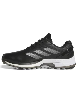 Adidas Adizero ZG Spikeless Golf Shoes - Core Black/Silver Met./Lucid Lemon