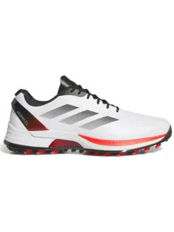 Adidas Adizero ZG Spikeless Golf Shoes - Ftwr White/Lucid Red/Core Black