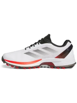 Adidas Adizero ZG Spikeless Golf Shoes - Ftwr White/Lucid Red/Core Black