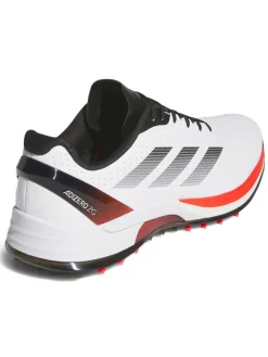 Adidas Adizero ZG Spikeless Golf Shoes - Ftwr White/Lucid Red/Core Black
