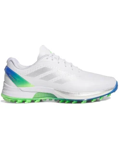 Adidas Adizero ZG Spikeless Golf Shoes - Ftwr White/Silver Met/Lime Burst