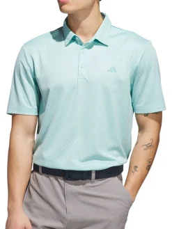 Adidas Core Allover Print Polo Shirt - Semi Flash Aqua/Mint Tone