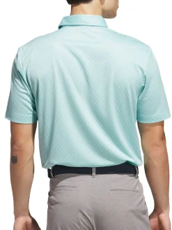 Adidas Core Allover Print Polo Shirt - Semi Flash Aqua/Mint Tone