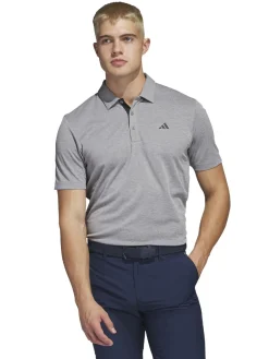 Adidas Drive Heather Polo Shirt - Grey Three Mel.