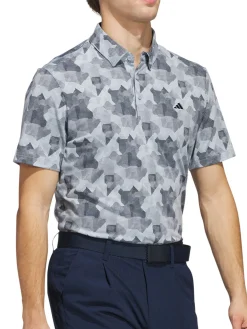 Adidas Go-To Printed Polo Shirt - Wonder Blue/Collegiate Navy