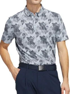 Adidas Go-To Printed Polo Shirt - Wonder Blue/Collegiate Navy