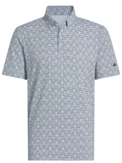 Adidas Go-To Printed Stripe Polo Shirt - Wonder Blue/Collegiate Navy