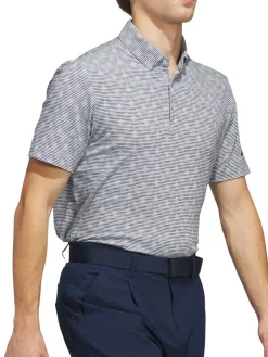 Adidas Go-To Printed Stripe Polo Shirt - Wonder Blue/Collegiate Navy