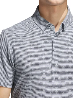 Adidas Go-To Printed Stripe Polo Shirt - Wonder Blue/Collegiate Navy