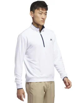 Adidas Lightweight Half-Zip Pullover - White