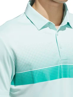 Adidas Performance Allover Print Polo Shirt - Semi Flash Aqua
