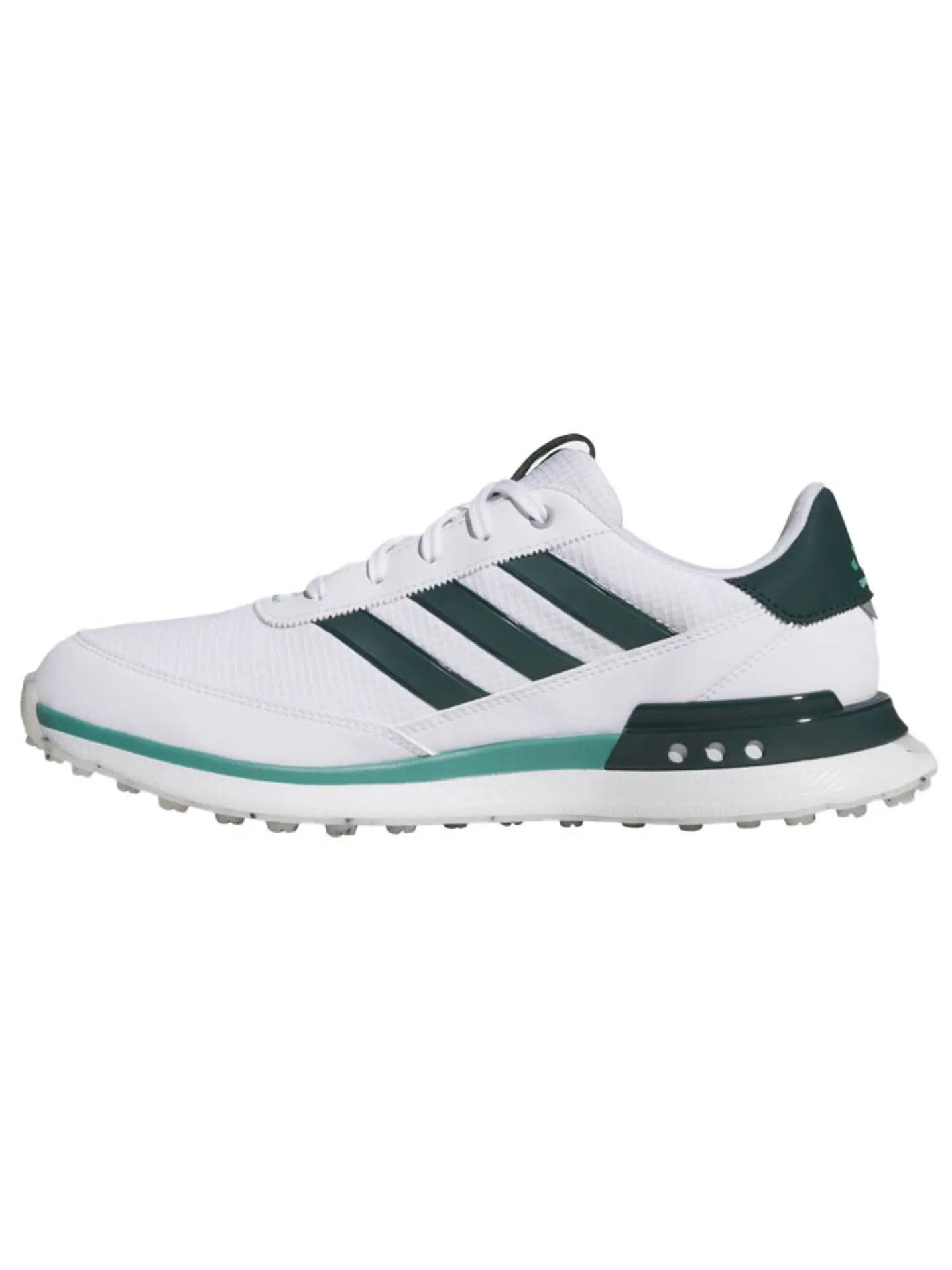 Adidas S2G Spikeless Golf Shoes - Ftwr White/Aurora Ivy/Preloved Teal