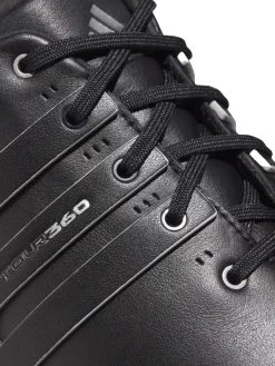 Adidas Tour360 25 Wide Spikeless Golf Shoes - Core Black/Silver Met./Core Black