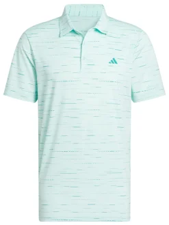 Adidas Ultimate365 Mesh Glimmer Print Polo Shirt - Semi Flash Aqua