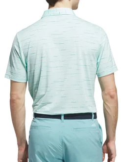 Adidas Ultimate365 Mesh Glimmer Print Polo Shirt - Semi Flash Aqua