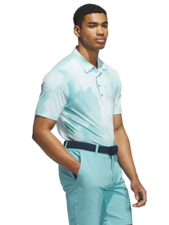 Adidas Ultimate365 Printed Cool Feeling Tour Polo Shirt - Mint Tone