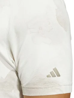Adidas Ultimate365 Printed Cool Feeling Tour Polo Shirt - Putty Beige/White