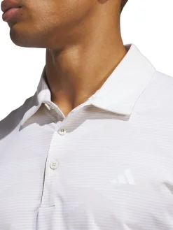 Adidas Ultimate365 Speed Stripe Polo Shirt - Alumina/White