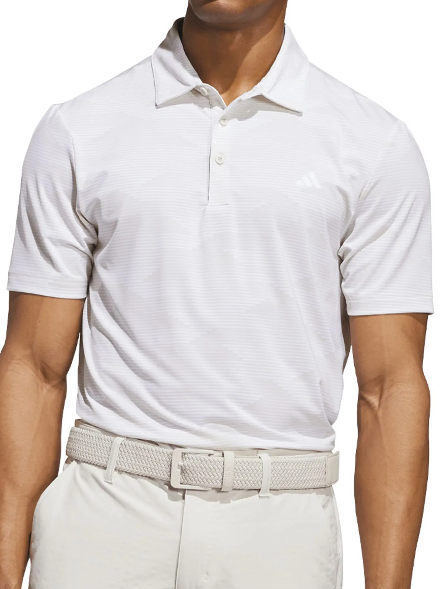 Adidas Ultimate365 Speed Stripe Polo Shirt - Alumina/White