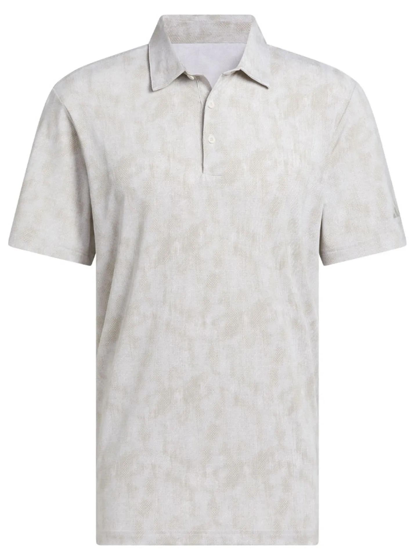 Adidas Ultimate365 Textured Print Polo Shirt - Alumina/Putty Beige