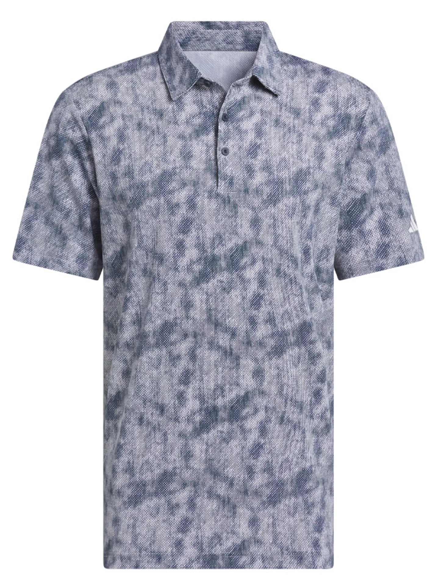 Adidas Ultimate365 Textured Print Polo Shirt - Collegiate Navy/White