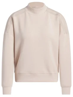Women Adidas Womens Beyond Spacer Mock Layer Sweatshirt - Wonder Taupe