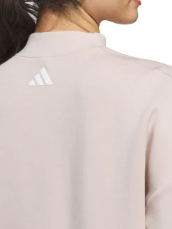 Women Adidas Womens Beyond Spacer Mock Layer Sweatshirt - Wonder Taupe