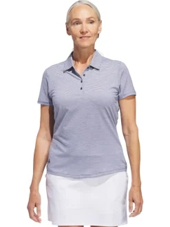 Women Adidas Womens Ottoman Short Sleeve Polo Shirt - Collegiate Navy