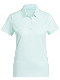 Women Adidas Womens Ottoman Short Sleeve Polo Shirt - Semi Flash Aqua