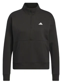 Women Adidas Womens Performance Quarter-Zip Jacket - Black