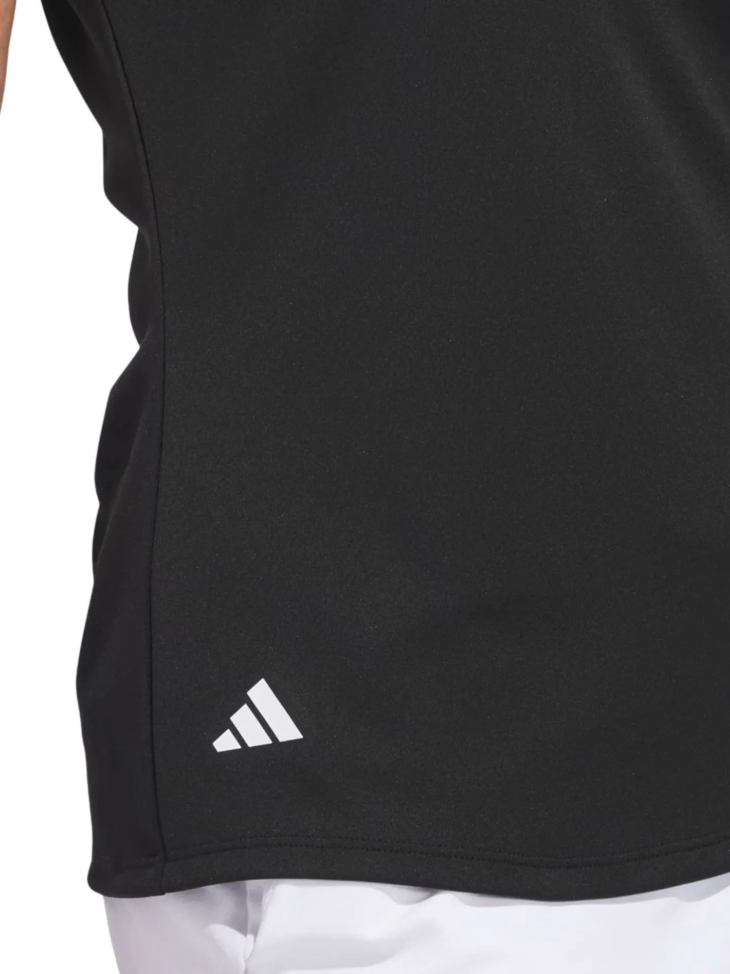 Women Adidas Womens Solid Performance Short Sleeve Polo Shirt - Black