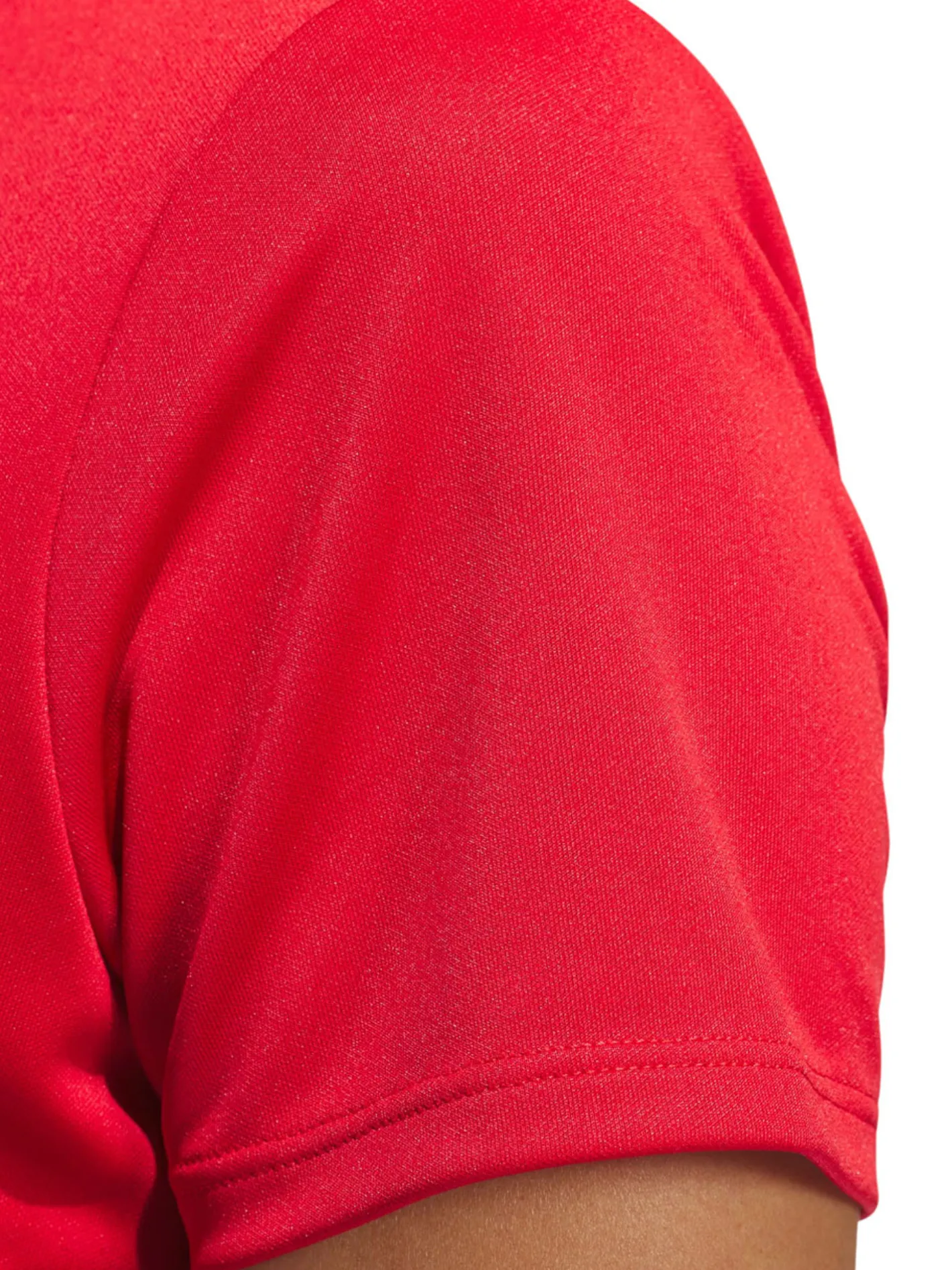 Women Adidas Womens Solid Performance Short Sleeve Polo Shirt - Collegiate Red