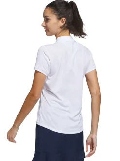 Women Adidas Womens Ultimate365 Diamond Jacquard Polo Shirt - White