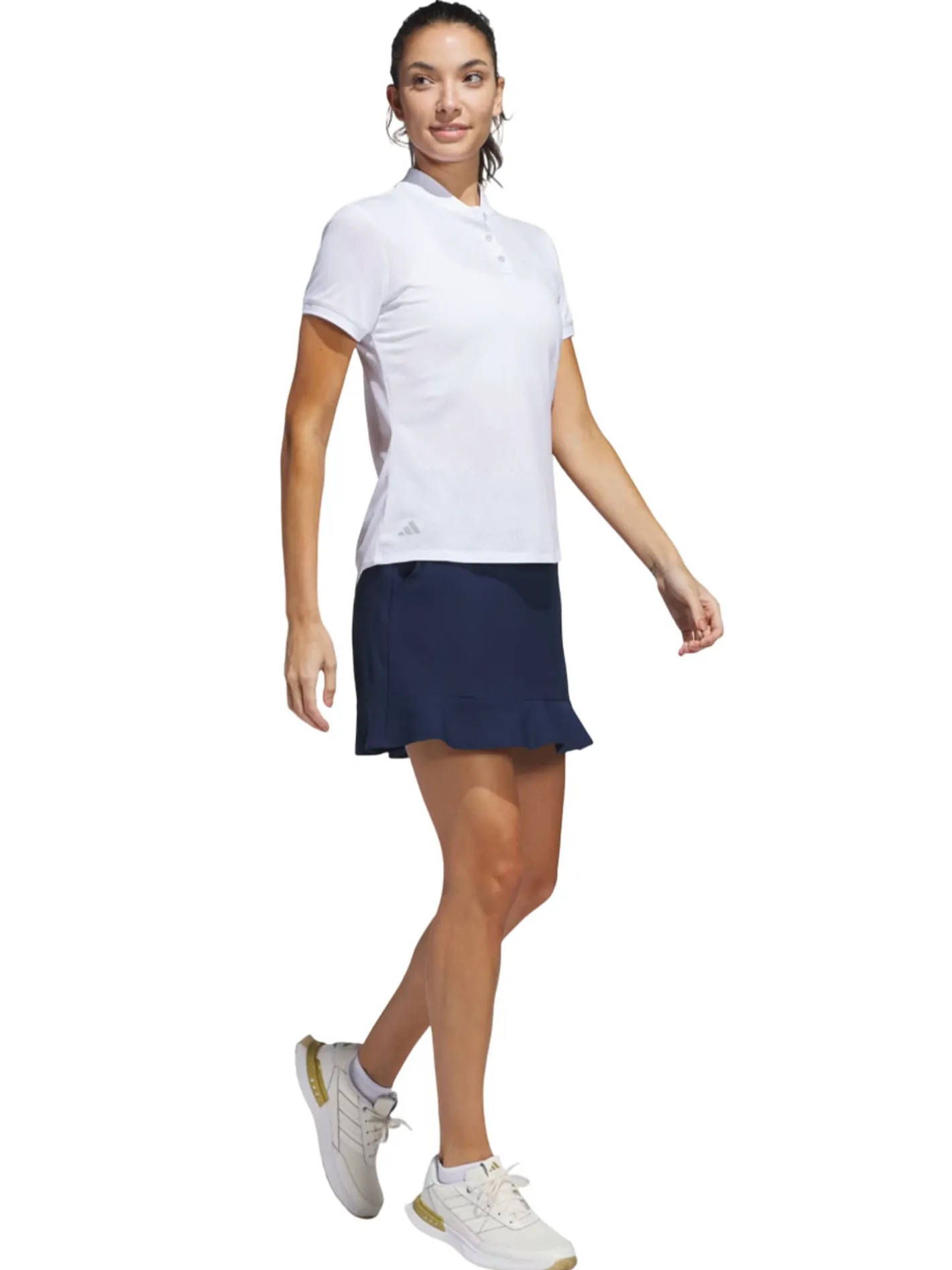 Women Adidas Womens Ultimate365 Diamond Jacquard Polo Shirt - White