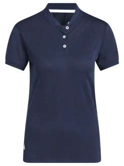 Women Adidas Womens Ultimate365 Diamond Jacquard Polo Shirt - Collegiate Navy