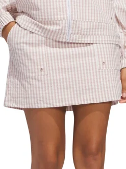 Women Adidas Womens Ultimate365 Gingham 15-Inch Skort - Wonder Taupe