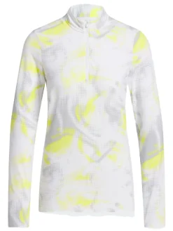 Women Adidas Womens Ultimate365 Printed Quarter-Zip Mock - White
