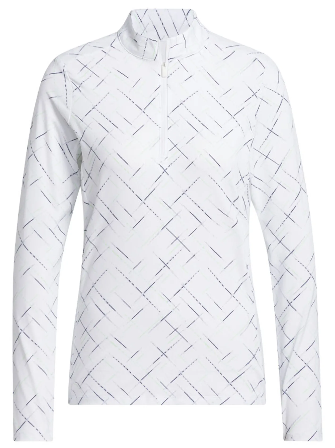 Women Adidas Womens Ultimate365 Printed Quarter-Zip Mock Neck Top - White