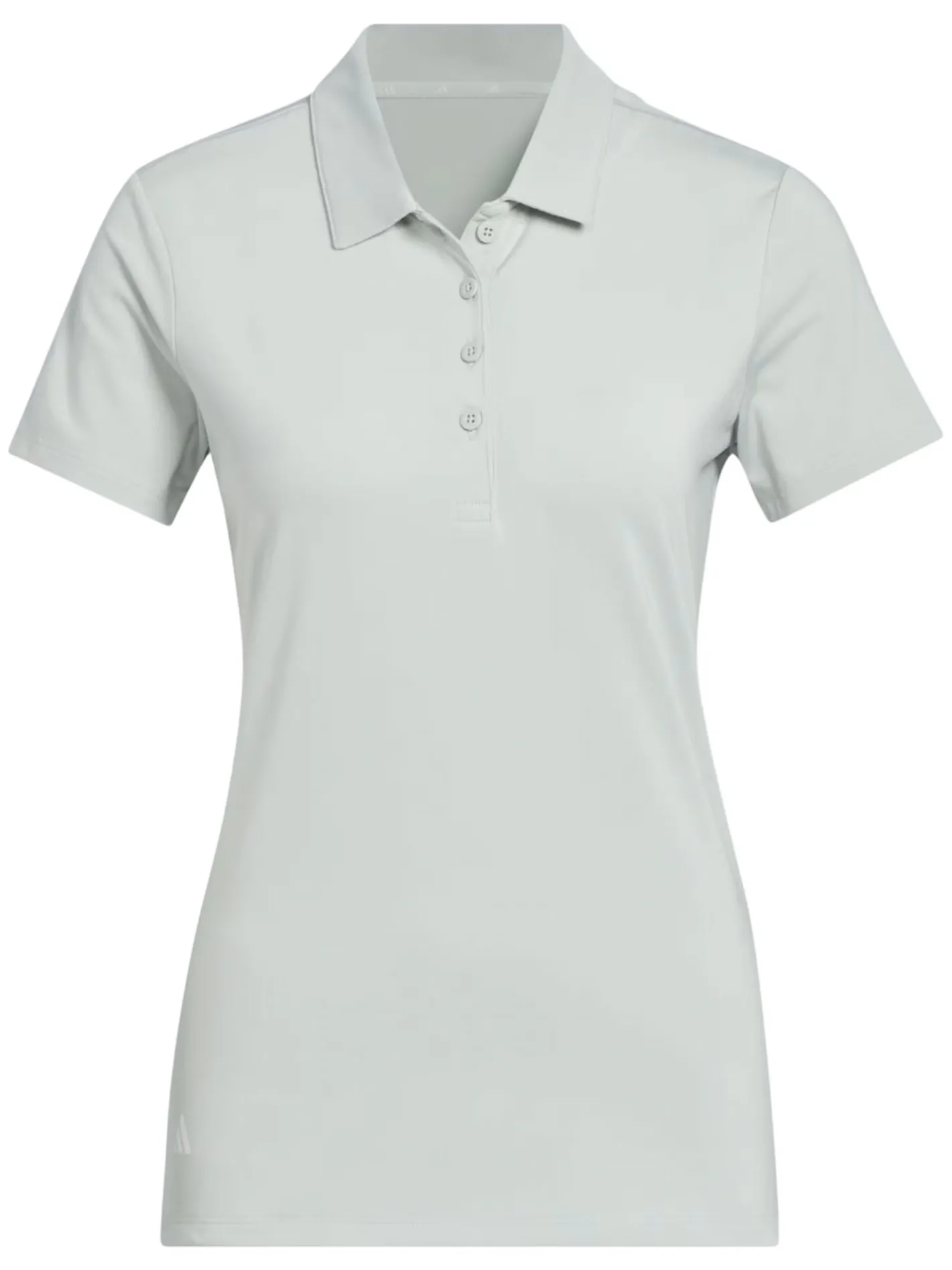 Women Adidas Womens Ultimate365 Solid Short Sleeve Polo Shirt - Wonder Silver