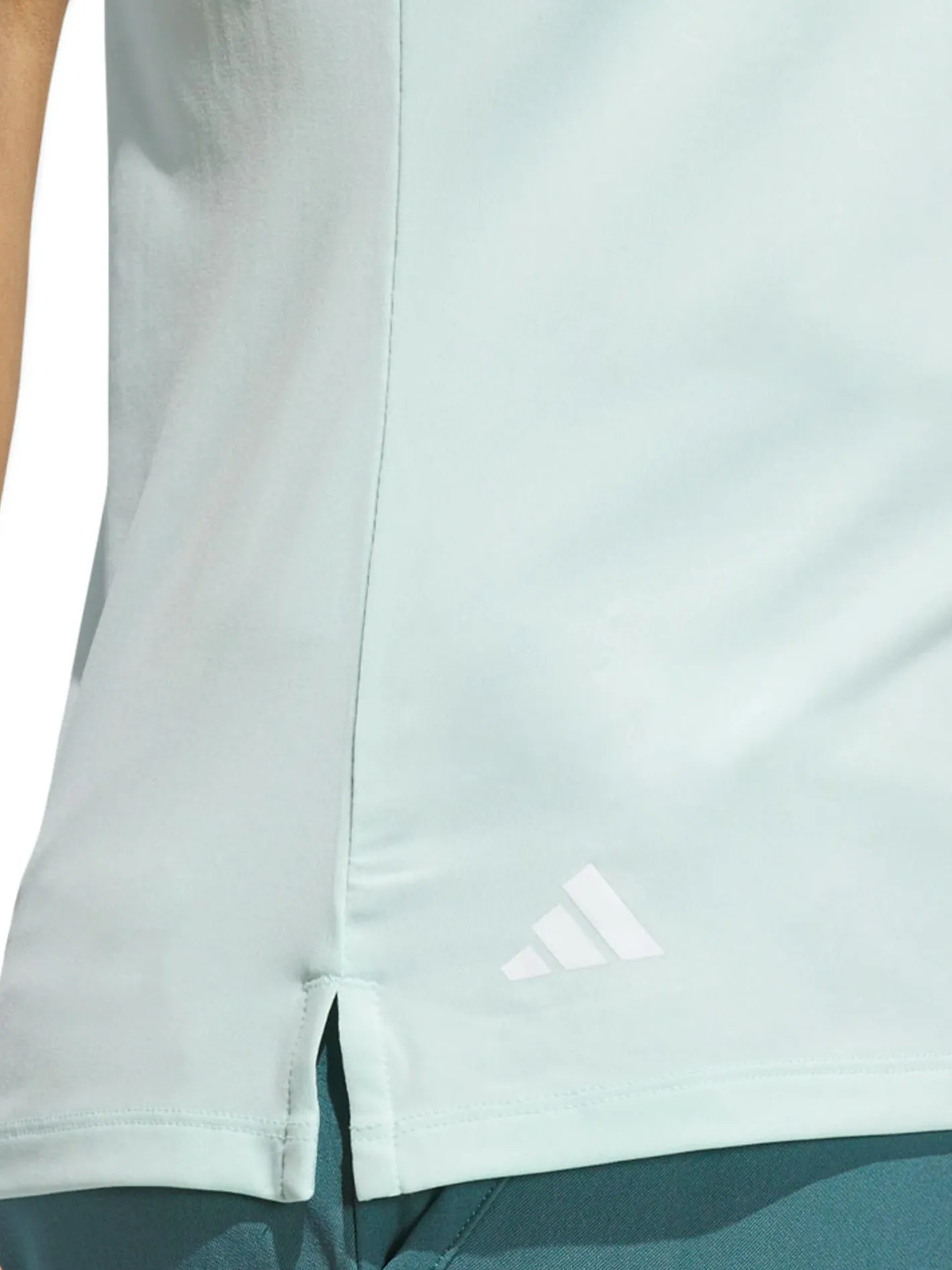 Women Adidas Womens Ultimate365 Solid Short Sleeve Polo Shirt - Semi Flash Aqua
