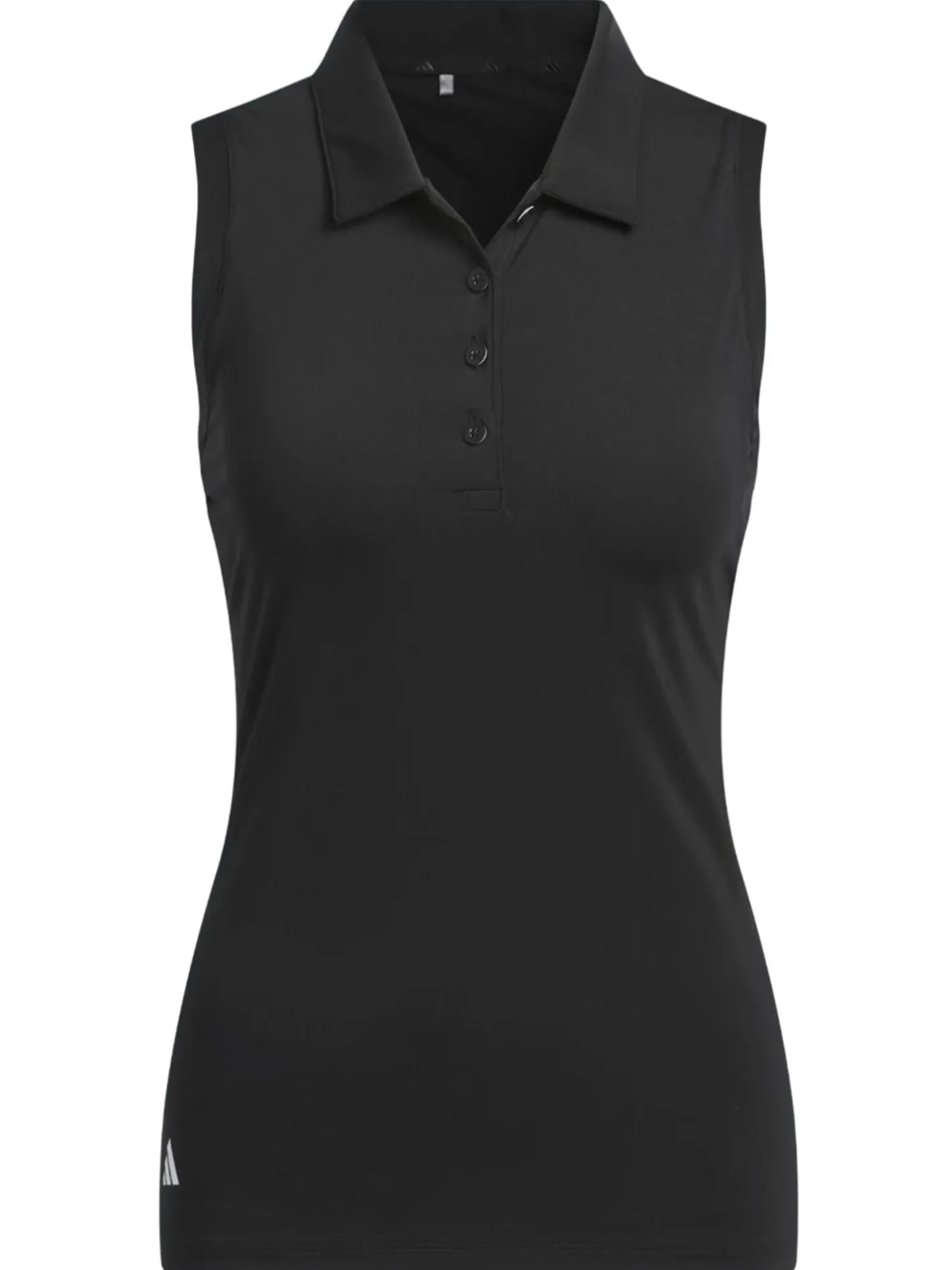 Women Adidas Womens Ultimate365 Solid Sleeveless Polo Shirt - Black
