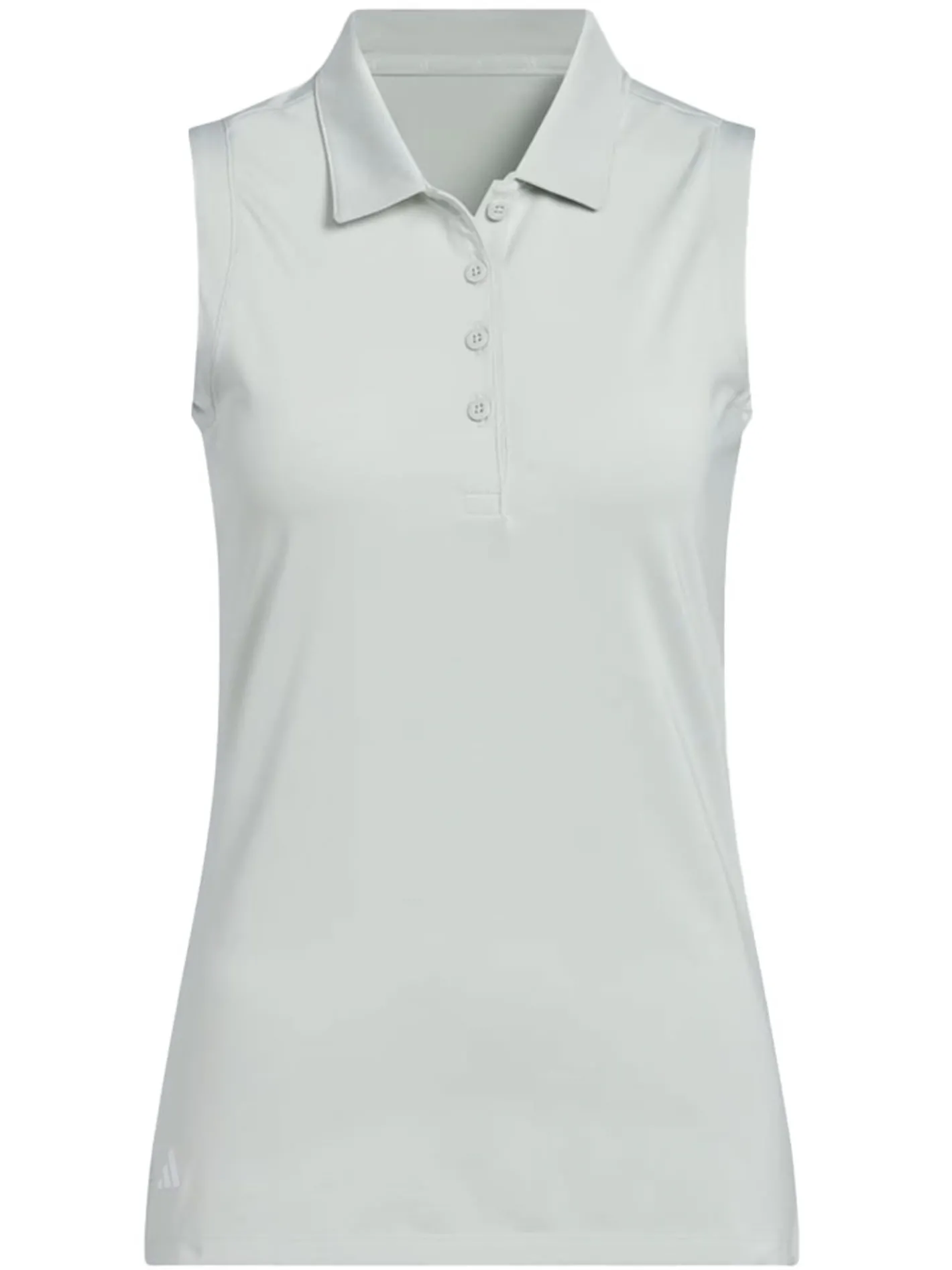 Women Adidas Womens Ultimate365 Solid Sleeveless Polo Shirt - Wonder Silver