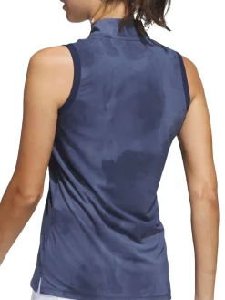 Women Adidas Womens Ultimate365 Tour Sleeveless Polo Shirt - Collegiate Navy