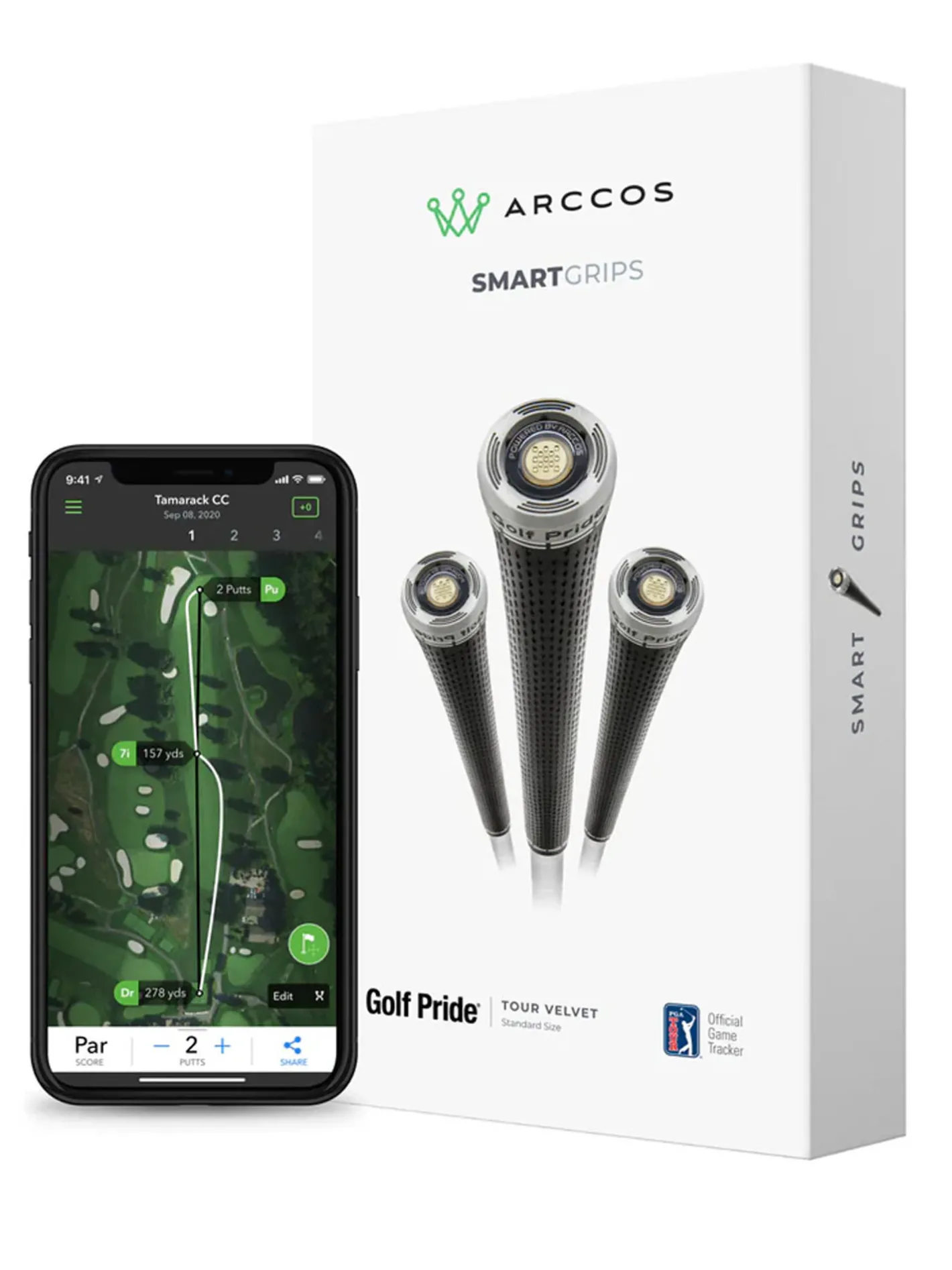 Golf Pride Arccos x Tour Velvet Smart Grips Set