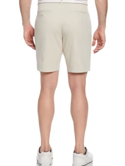 Ben Hogan Active Waistband Flat Front 9-Inch Golf Short - Silver Lining