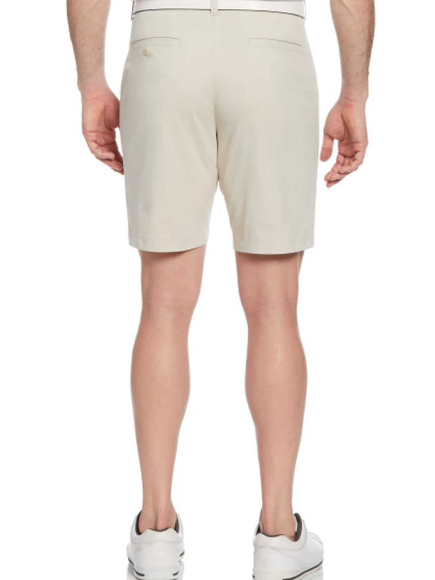 Ben Hogan Active Waistband Flat Front 9-Inch Golf Short - Silver Lining