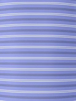 Ben Hogan Birdseye Printed Stripe Polo Shirt - Cornflower Blue